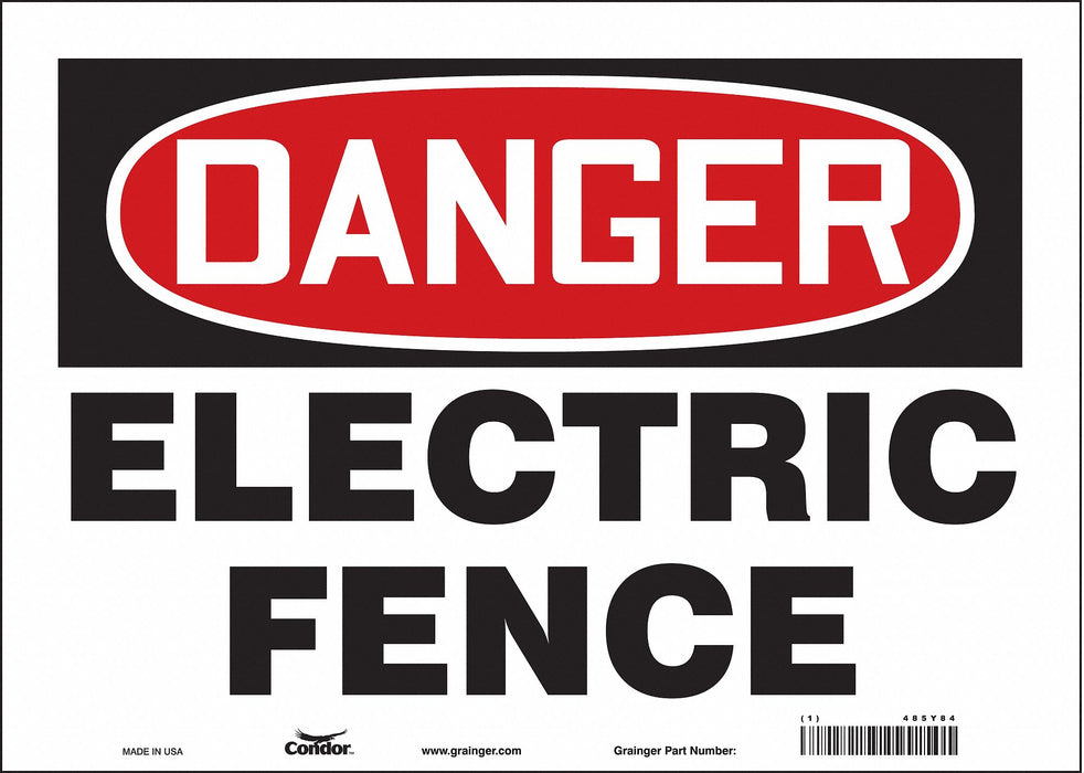 Safety Sign 10 in x 14 in Vinyl