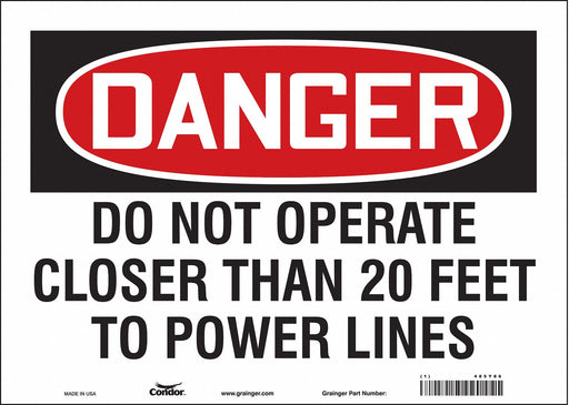 Safety Sign 10 inx14 in Vinyl