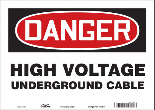 Safety Sign 10 in x 14 in Vinyl
