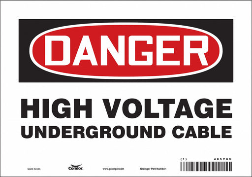 Safety Sign 7 inx10 in Vinyl