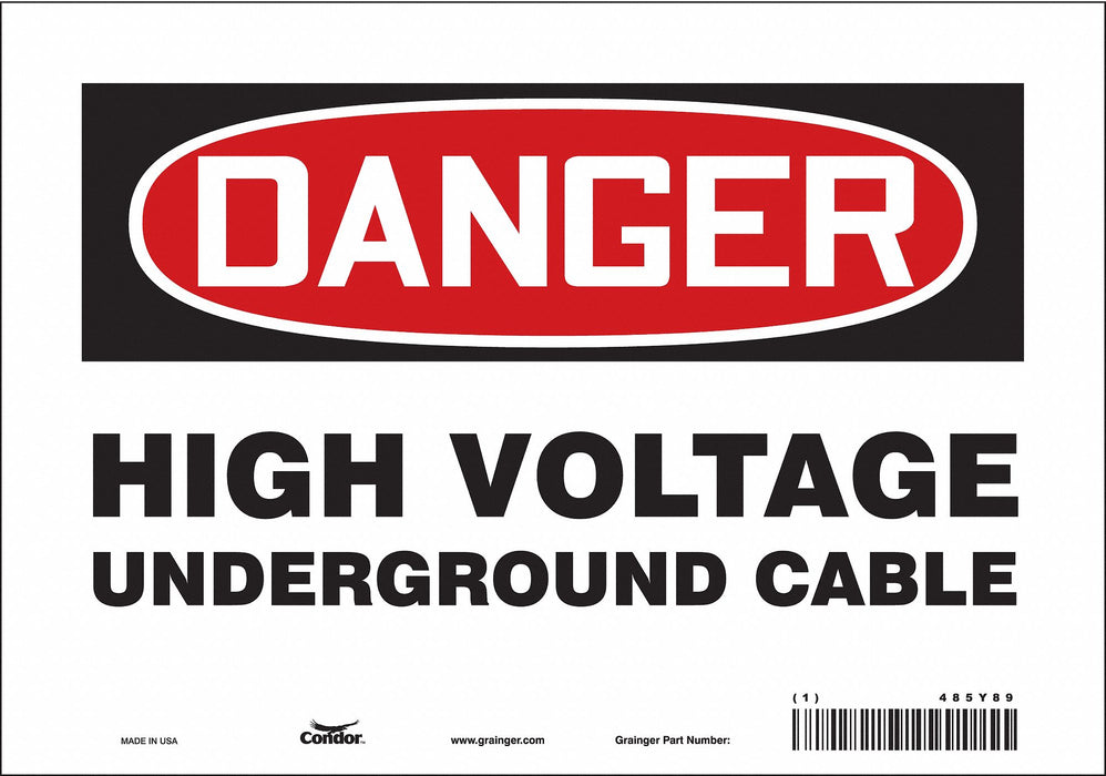 Safety Sign 7 inx10 in Vinyl