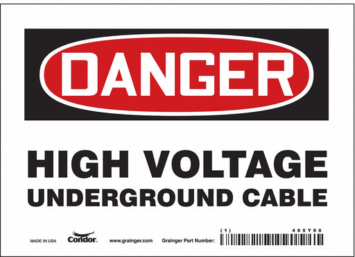 Safety Sign 5 in x 7 in Vinyl