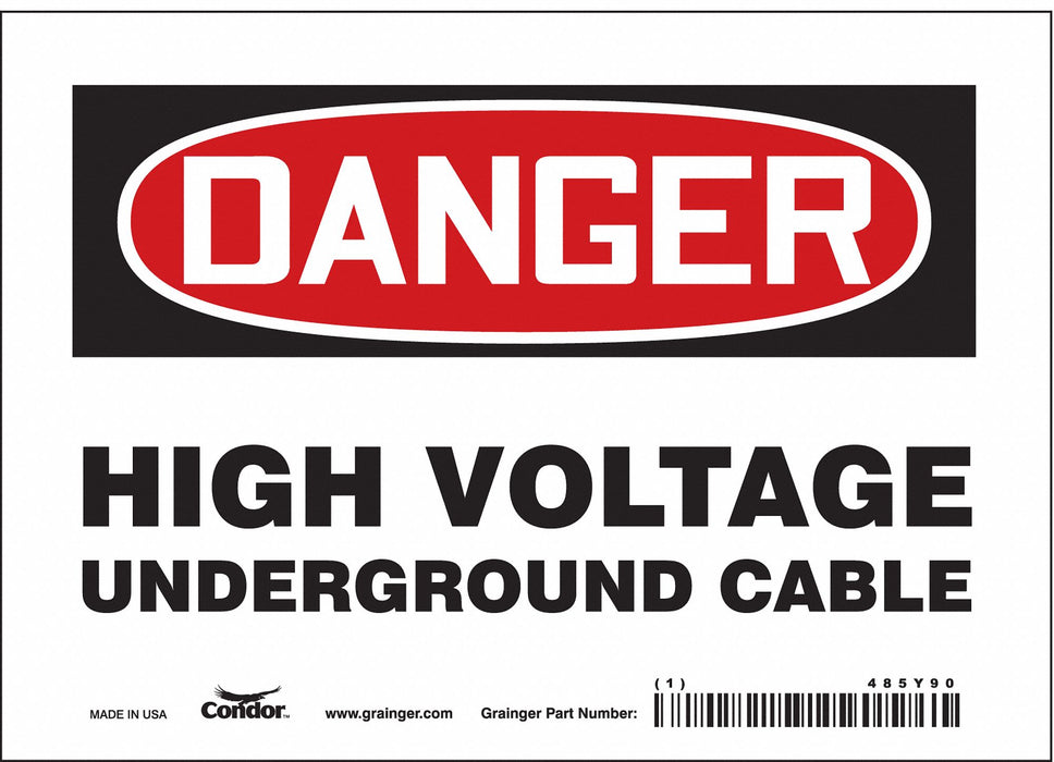 Safety Sign 5 in x 7 in Vinyl
