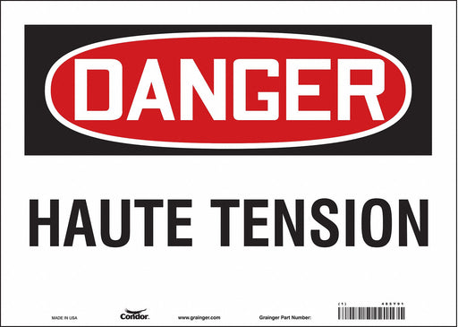 Safety Sign 10 in x 14 in Vinyl