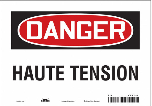 Safety Sign 7 in x 10 in Vinyl