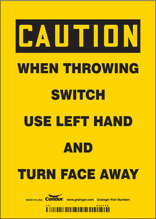 Safety Sign 7 in x 5 in Vinyl