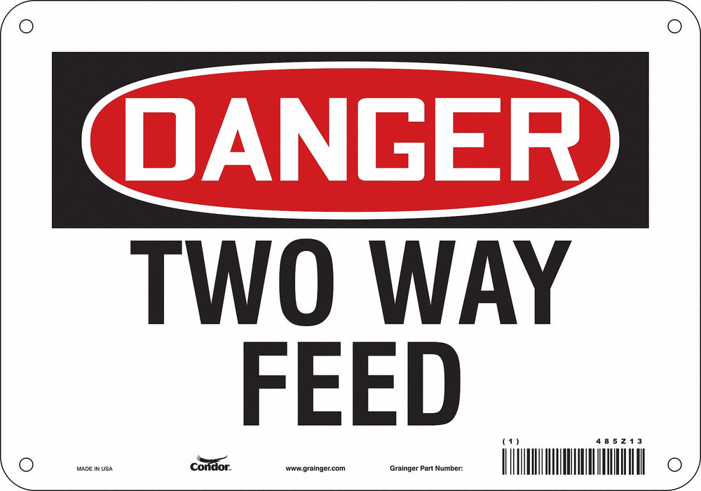 Safety Sign 7 inx10 in Polyethylene