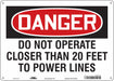 Safety Sign 10 in x 14 in Polyethylene