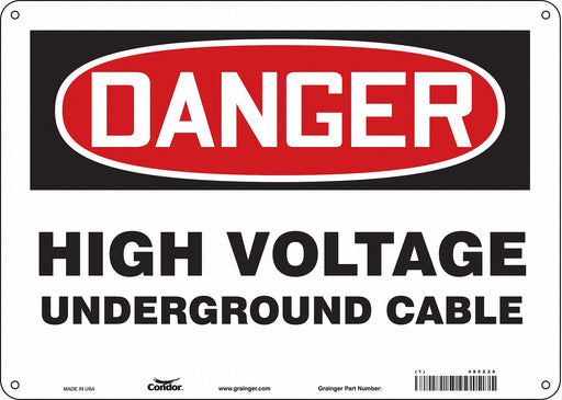 Safety Sign 10 in x 14 in Polyethylene