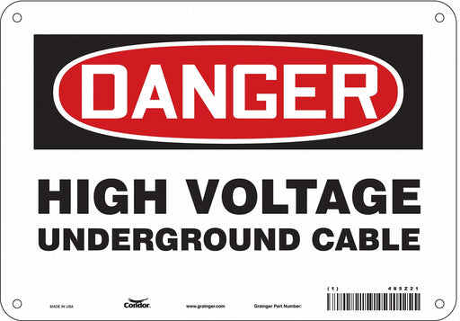 Safety Sign 7 inx10 in Polyethylene