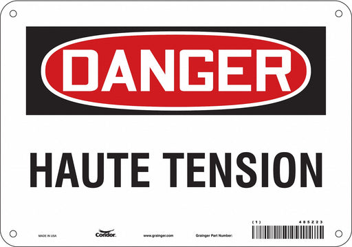 Safety Sign 7 in x 10 in Polyethylene