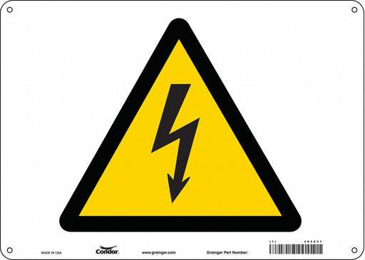 Safety Sign 10 in x 14 in Polyethylene