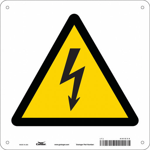 Safety Sign 10 in x 10 in Polyethylene