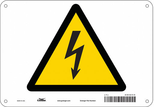 Safety Sign 7 in x 10 in Polyethylene