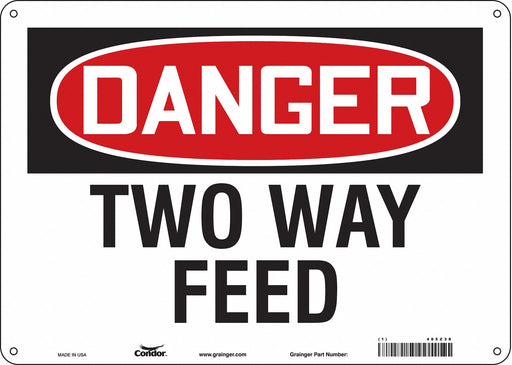 Safety Sign 10 in x 14 in Aluminum