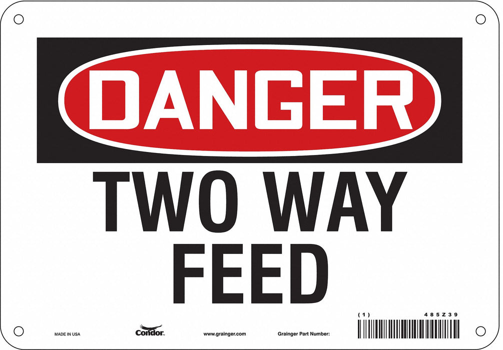 Safety Sign 7 in x 10 in Aluminum