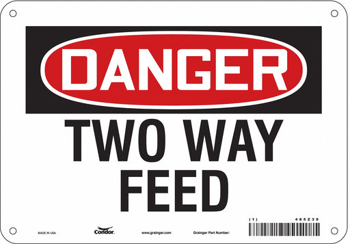 Safety Sign 7 in x 10 in Aluminum