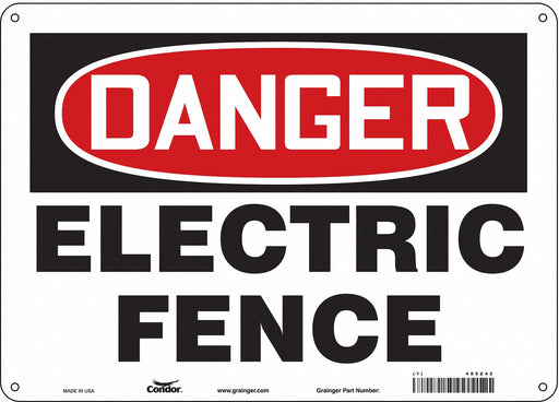 Safety Sign 10 in x 14 in Aluminum