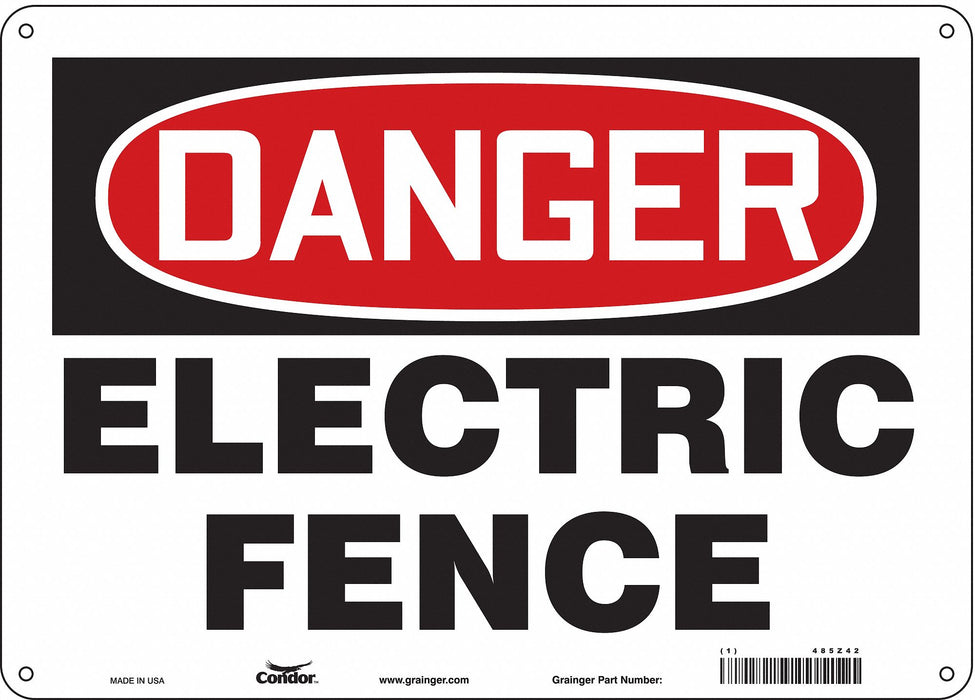 Safety Sign 10 in x 14 in Aluminum
