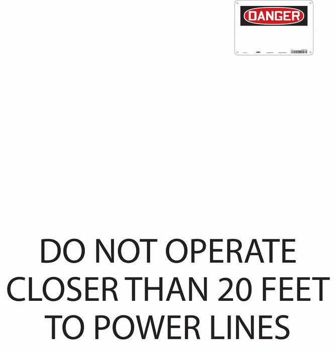 Safety Sign 7 in x 10 in Aluminum