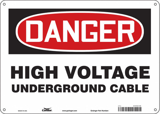 Safety Sign 10 in x 14 in Aluminum