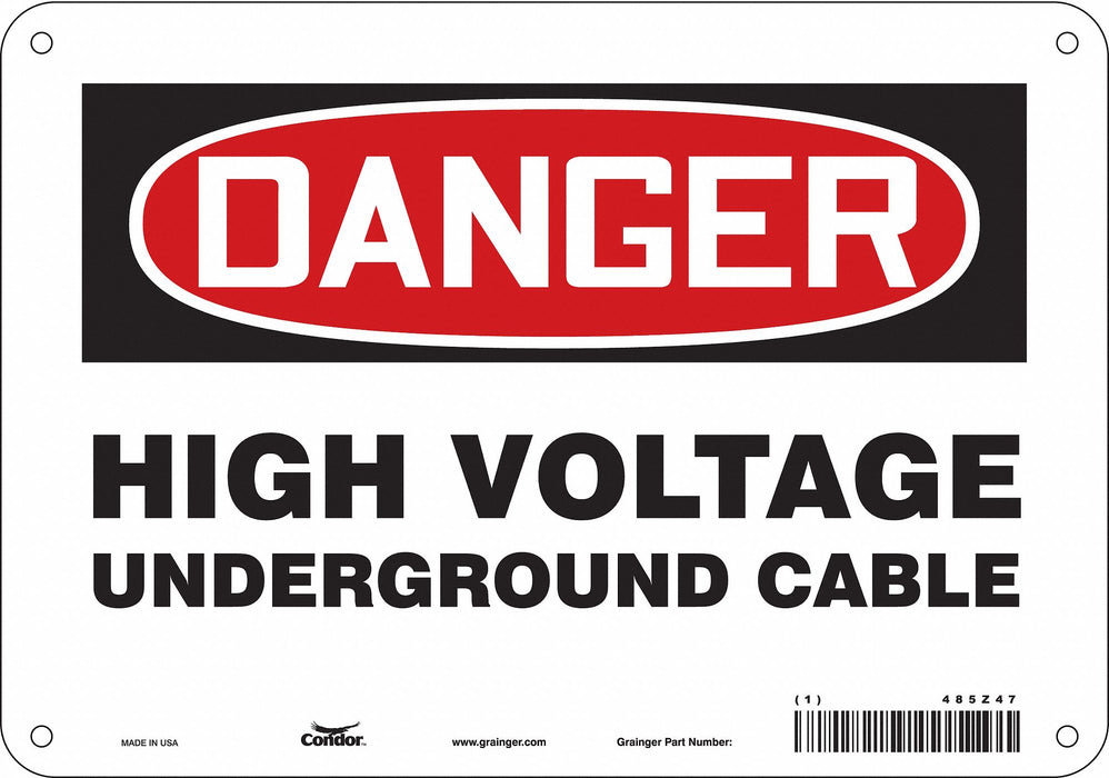 Electrical Sign 7 in x 10 in Aluminum