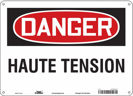 Safety Sign 10 in x 14 in Aluminum
