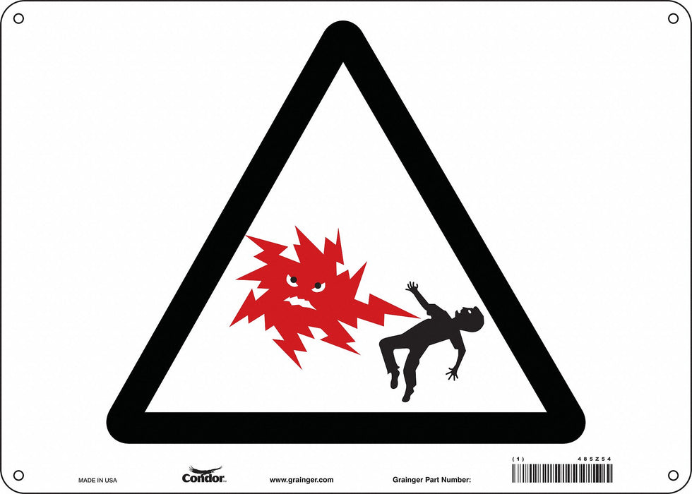 Safety Sign 10 in x 14 in Aluminum