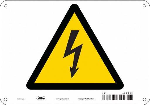 Safety Sign 7 in x 10 in Aluminum