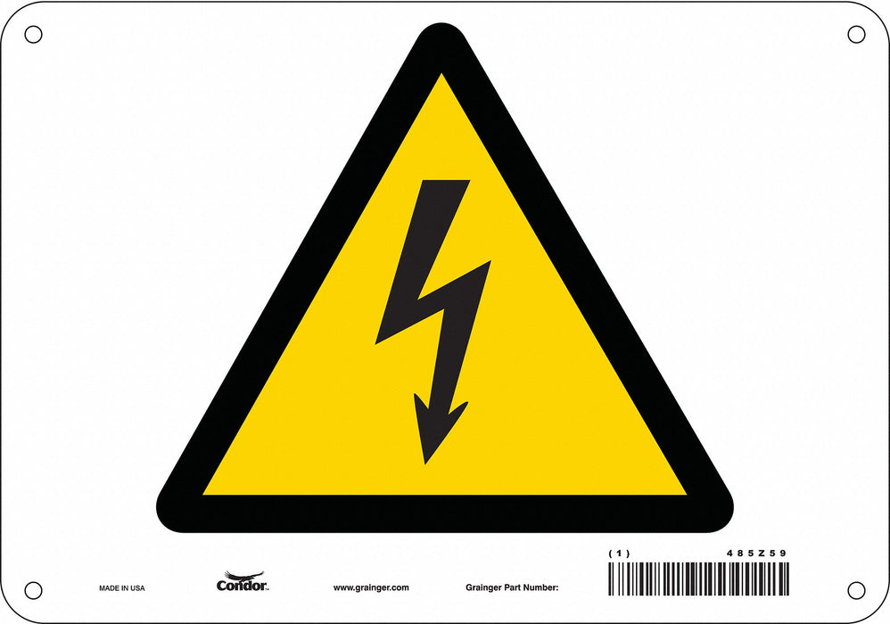 Safety Sign 7 in x 10 in Aluminum