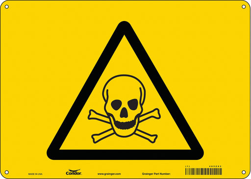 Safety Sign 10 in x 14 in Polyethylene