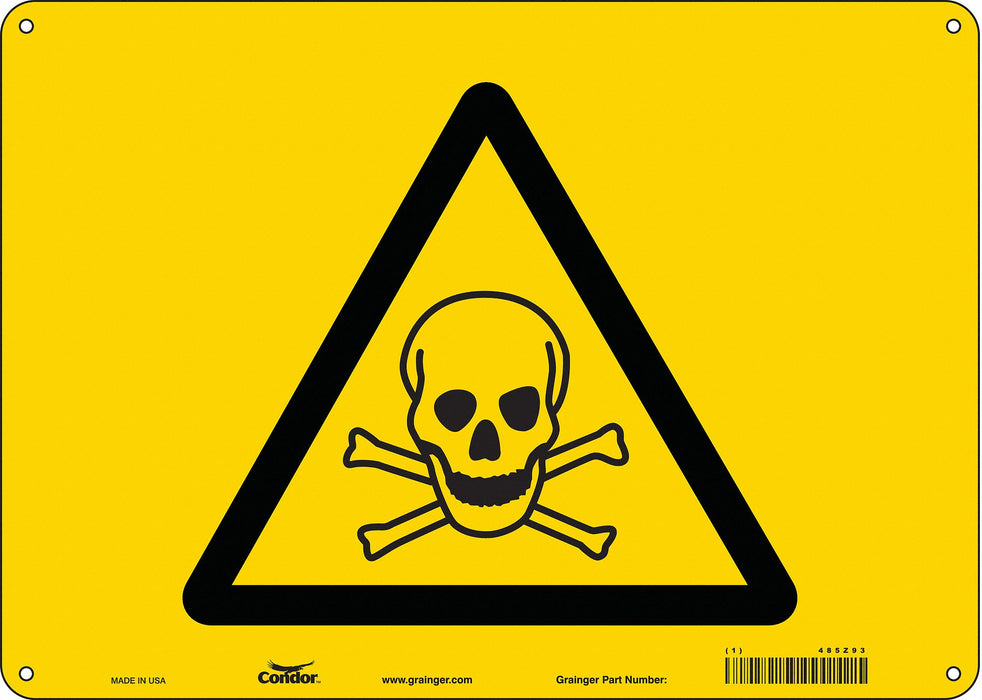 Safety Sign 10 in x 14 in Polyethylene