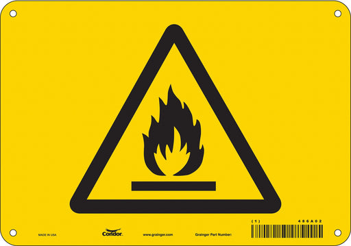 Safety Sign 7 inx10 in Polyethylene