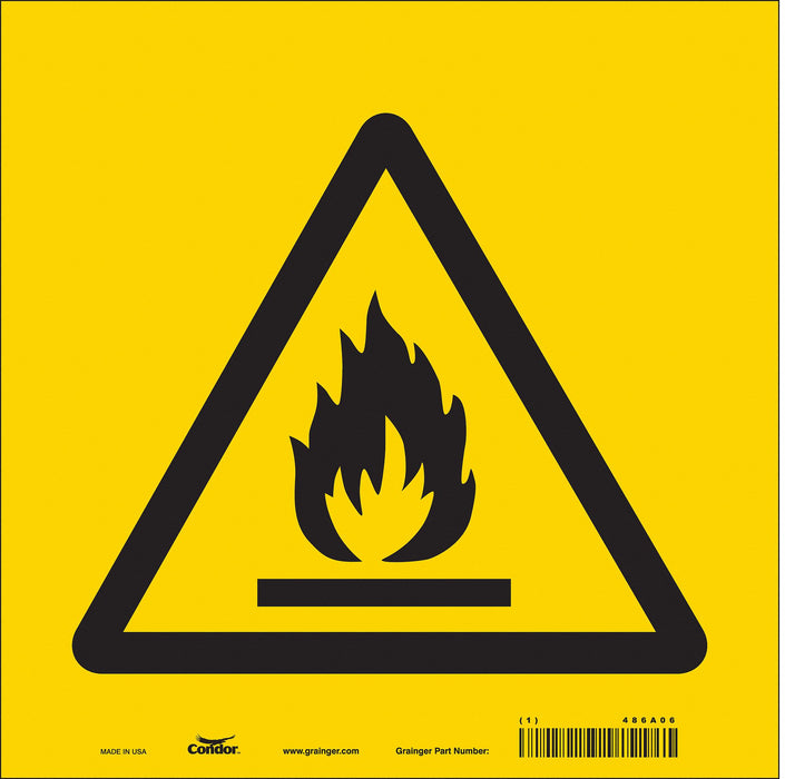 Safety Sign 10 in x 10 in Vinyl