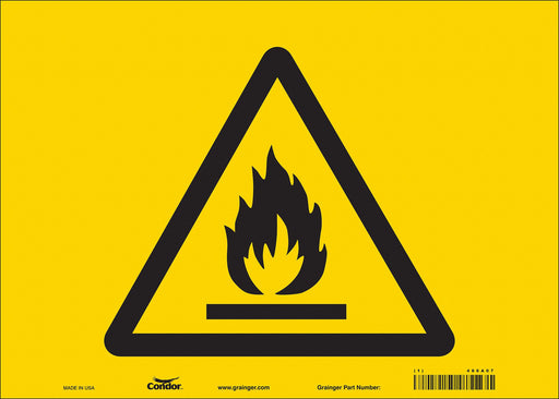 Safety Sign 10 in x 14 in Vinyl