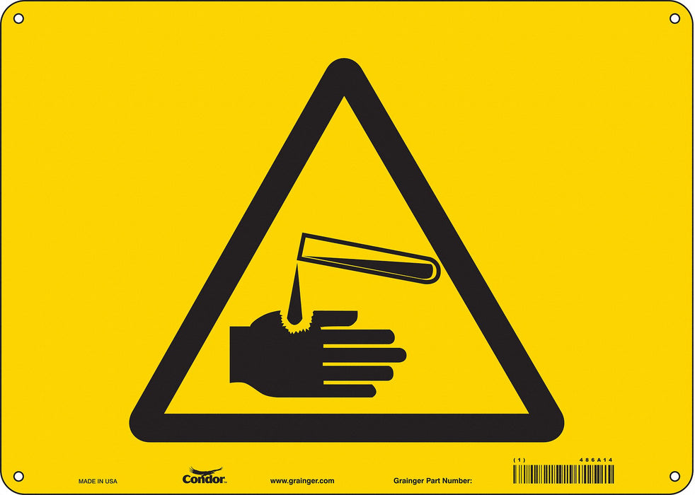 Safety Sign 10 in x 14 in Polyethylene