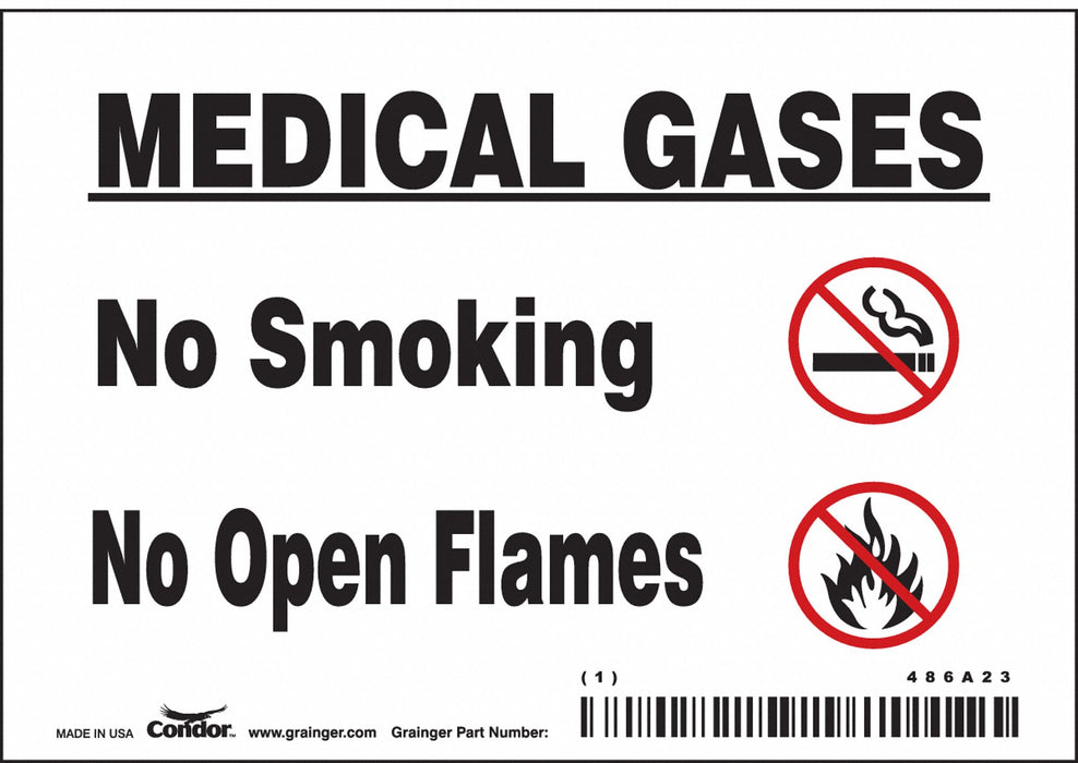 J8166 Safety Sign 3 1/2 inx5 in Vinyl