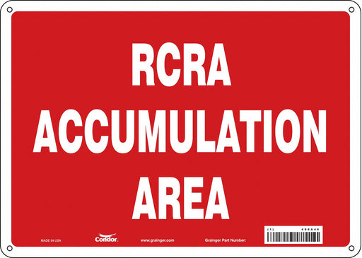 Safety Sign 10 inx14 in Aluminum