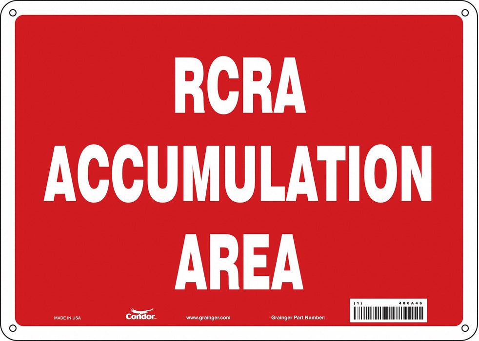 Safety Sign 10 inx14 in Aluminum