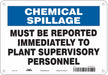 Chemical Sign 7 in x 10 in Aluminum