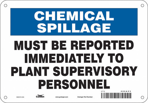 Safety Sign 7 inx10 in Polyethylene