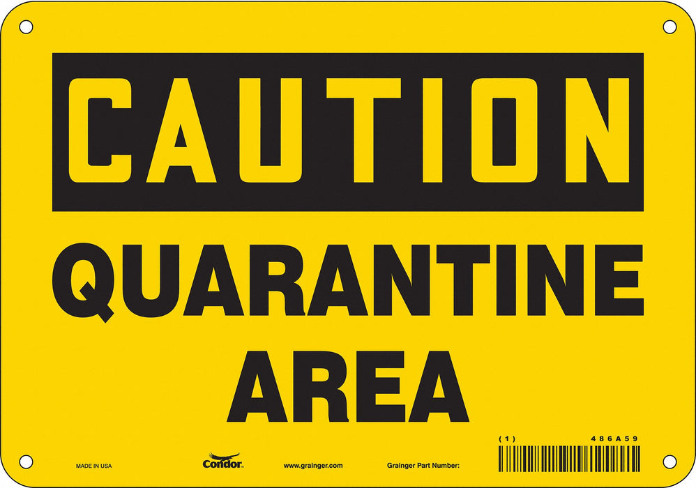 Safety Sign 7 in x 10 in Polyethylene