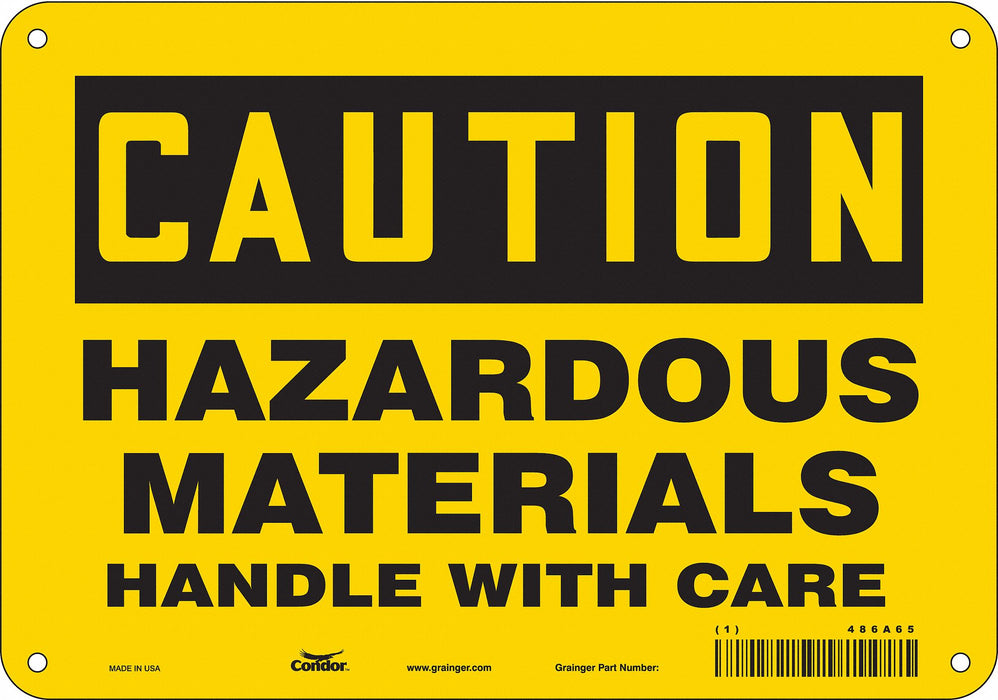 Safety Sign 7 in x 10 in Polyethylene