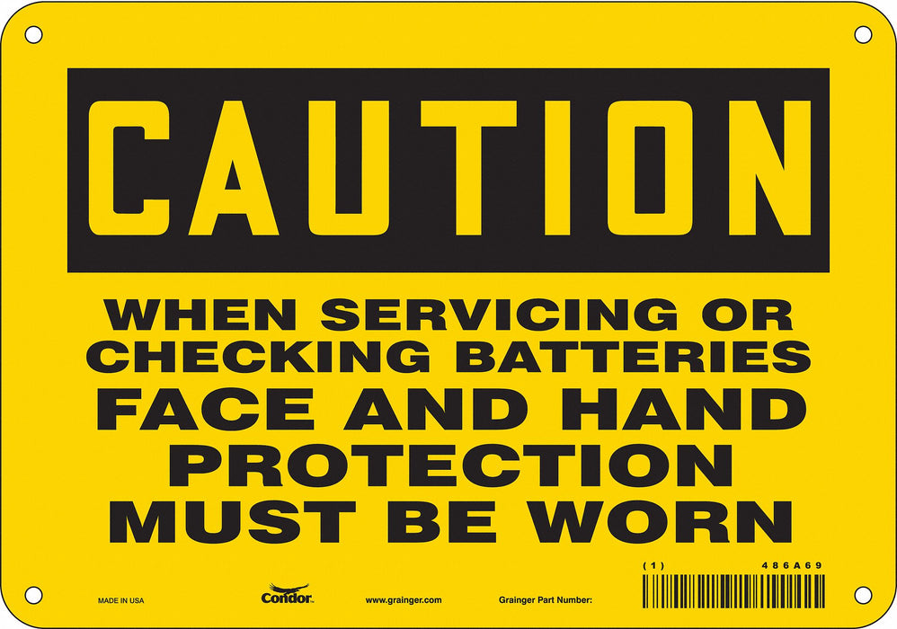 Safety Sign 7 in x 10 in Aluminum