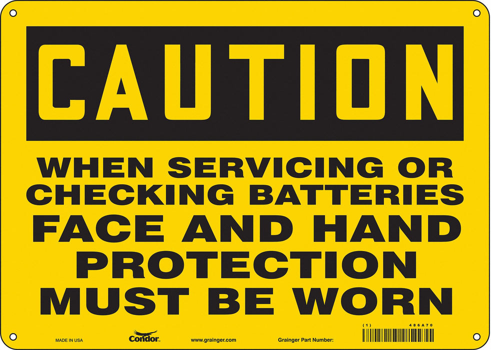 Safety Sign 10 in x 14 in Aluminum