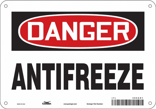 Chemical Sign 7 in x 10 in Aluminum