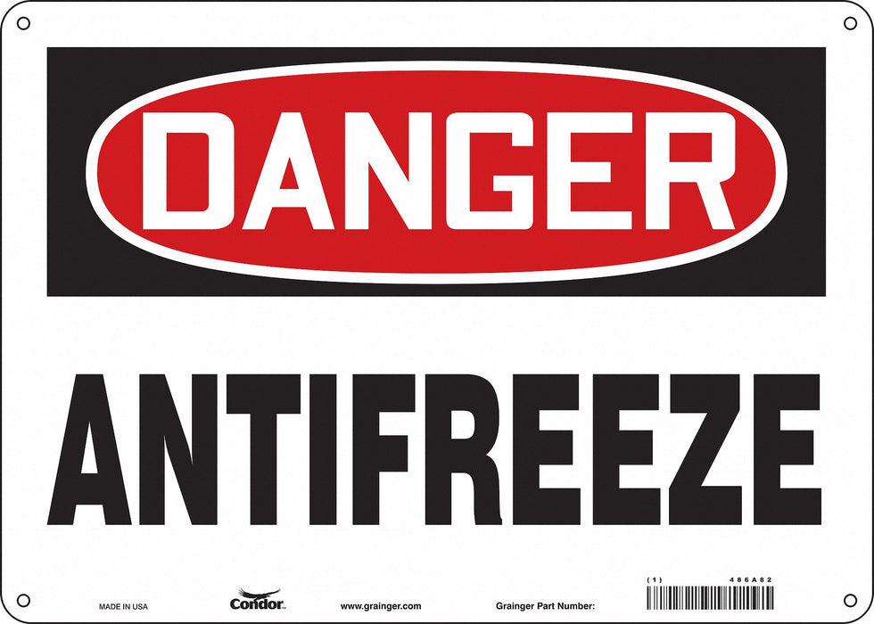 Safety Sign 10 inx14 in Aluminum