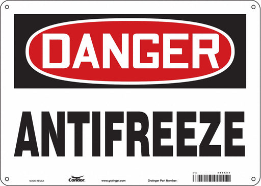 Safety Sign 10 inx14 in Polyethylene