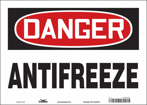 Safety Sign 10 in x 14 in Vinyl