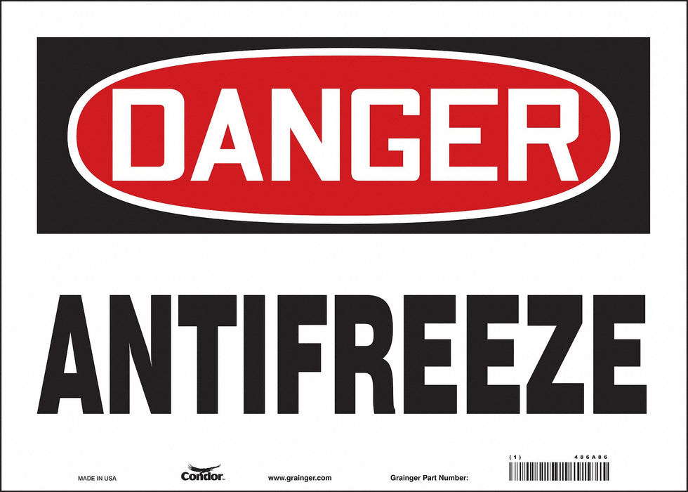 Safety Sign 10 in x 14 in Vinyl
